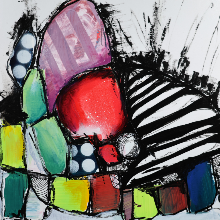 Creating Bold Abstract Paintings with Shapes, Color, and Contrast